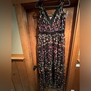 NWT JJ's House A-line V-Neck Ankle-Length Lace Cocktail Dress With Beading 12